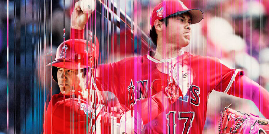 Grungy Shot Of Shohei Ohtani Wallpaper