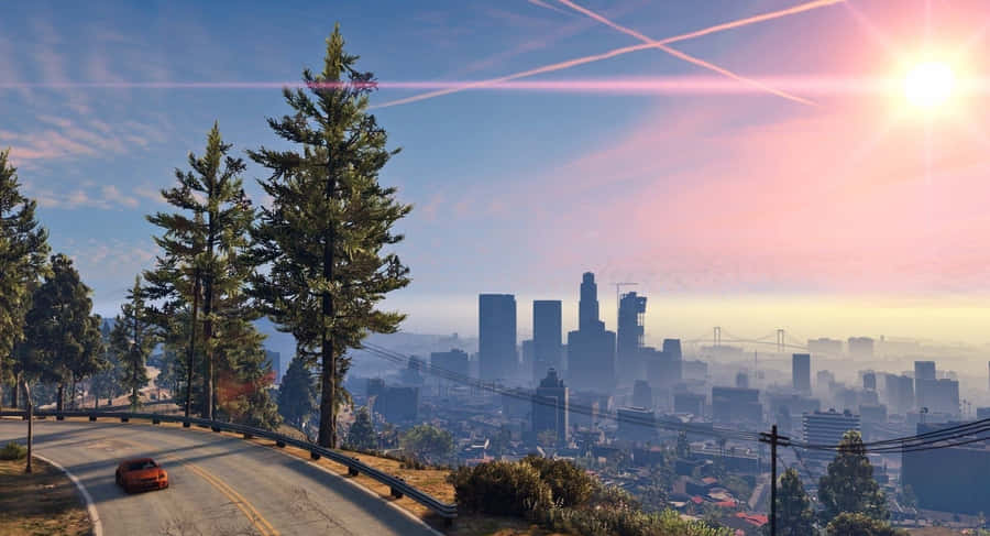 Gta 5 Desktop Road City Wallpaper