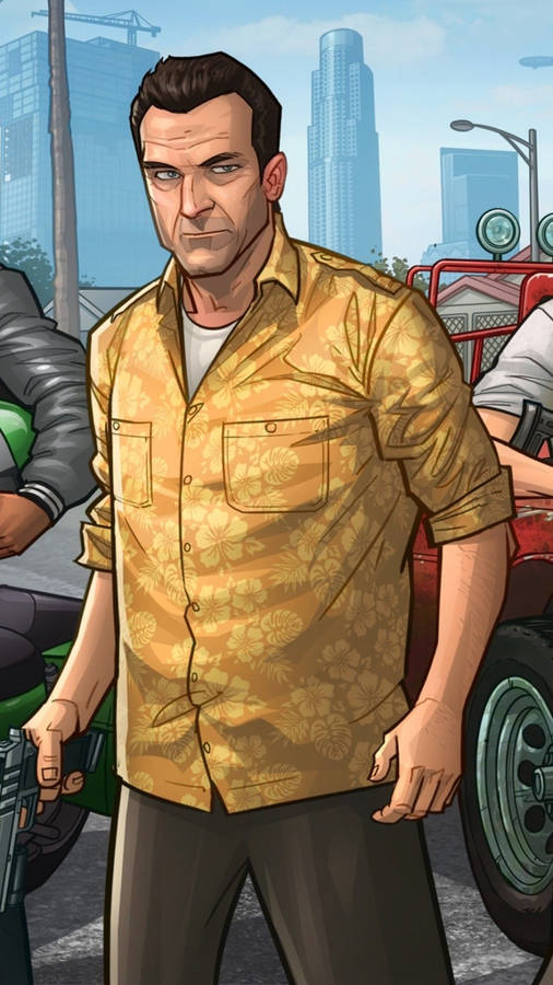 Gta Iphone Cartoon Mike Wallpaper