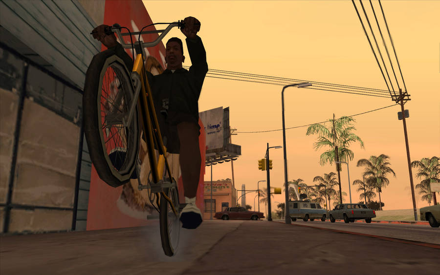 Gta Sa 4k Bicycle Trick Wallpaper