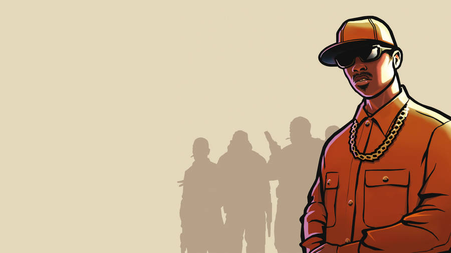 Gta Sa 4k Black Man In Orange Wallpaper