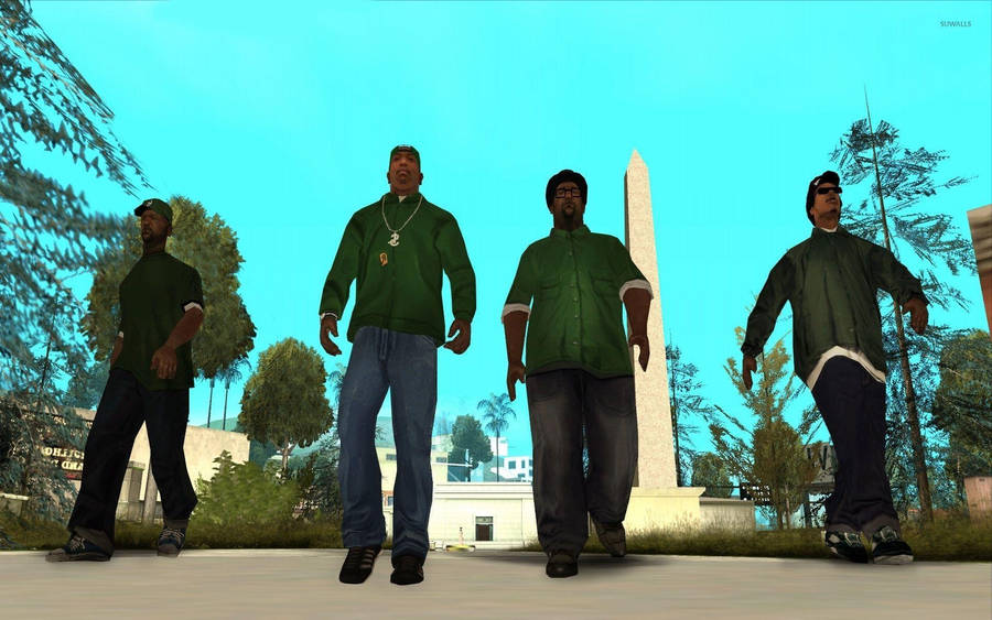 Gta Sa 4k Grove Street Gang Wallpaper