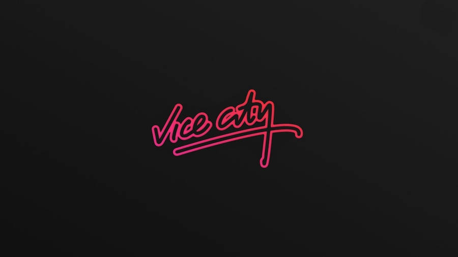 Gta Vice City Retro Game Title Wallpaper