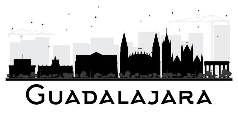 Guadalajara City Silhouette Wallpaper