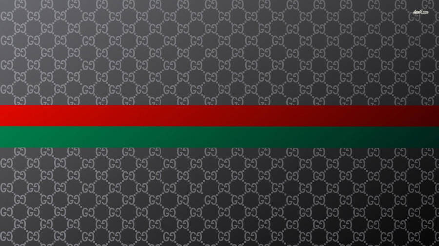 Gucci Brand Patternwith Stripe Wallpaper