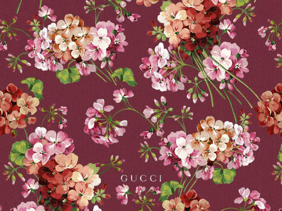 Gucci Floral Pattern Design Wallpaper