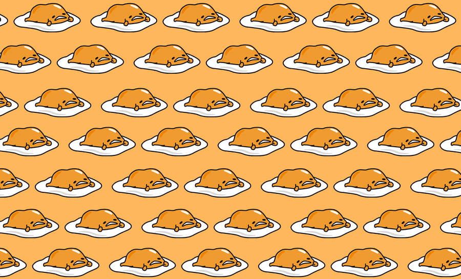 Gudetama Egg Pattern Wallpaper