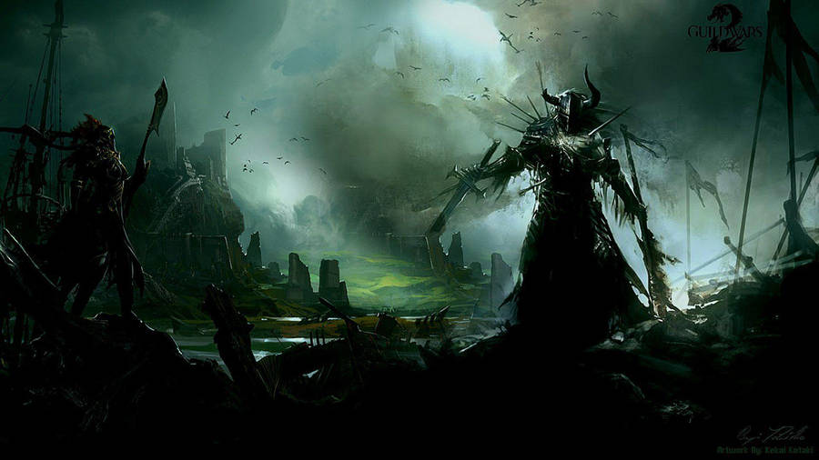 Guild Wars 2 Dark Green Centaur Wallpaper