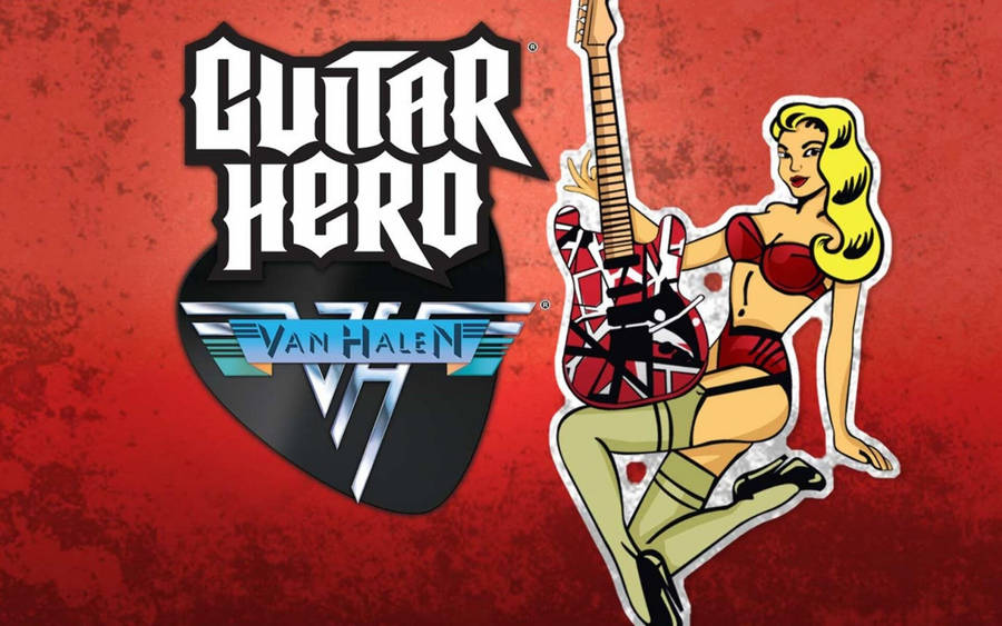 Guitar Hero Woman With Guitar Sticker Wallpaper