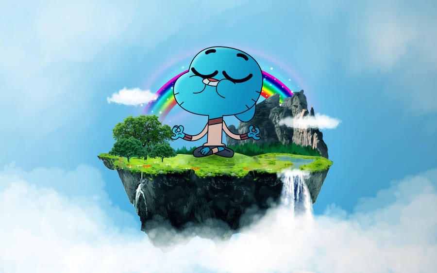 Gumball Meditating Island Wallpaper