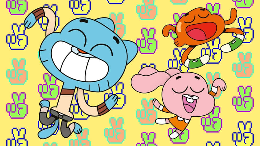 Gumball Watterson And Darwin Watterson In The Amazing World Of Gumball Wallpaper