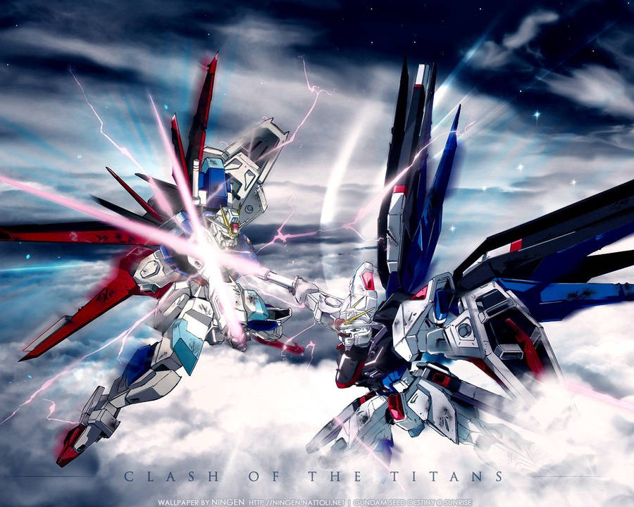Gundam Mobile Suit Battle Hd Wallpaper