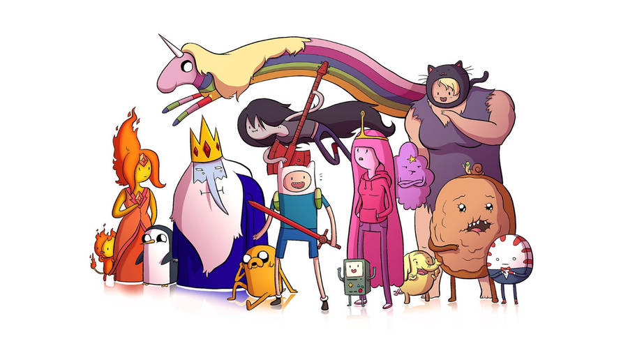 Gunter And Adventure Time Friends Wallpaper