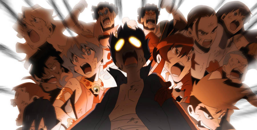 Gurren Lagann 4k Twelve Characters Wallpaper