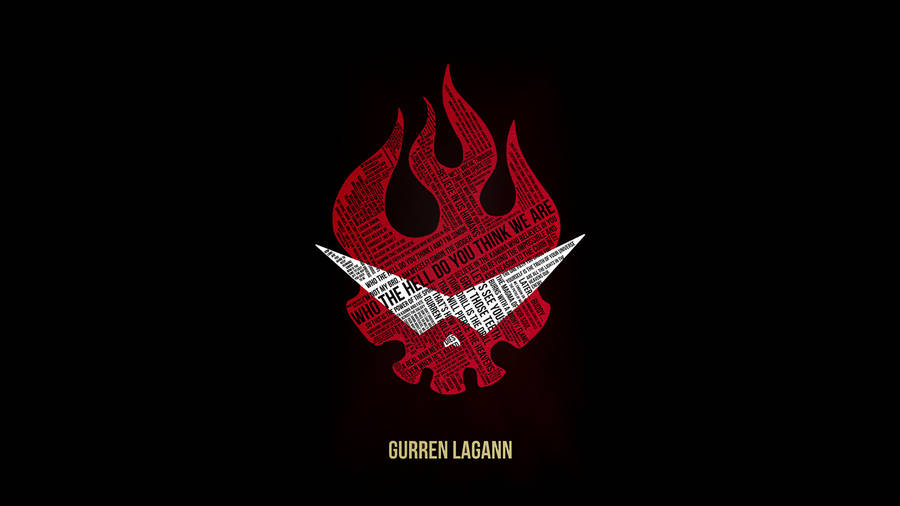 Gurren Lagann Red Logo Wallpaper