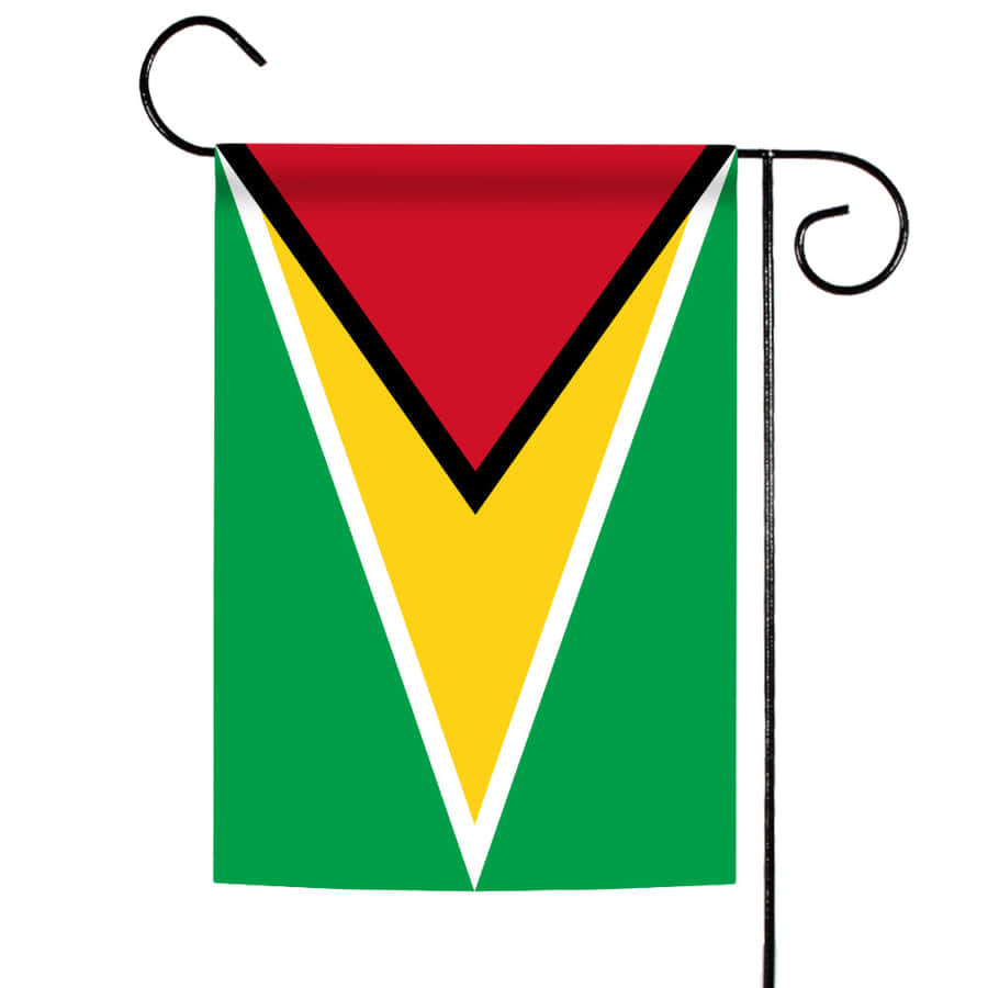 Guyana Flag Garden Display Wallpaper