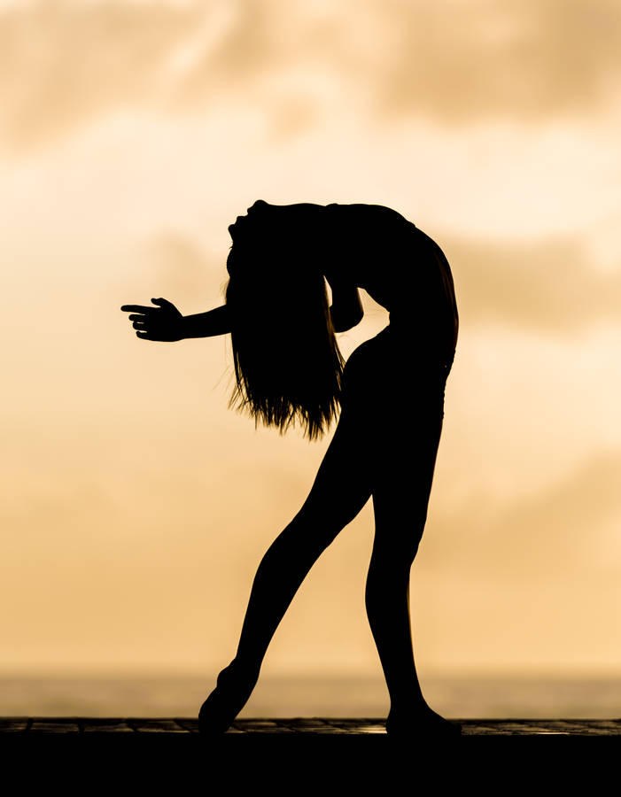 Gymnastics Backbend Silhouette Wallpaper