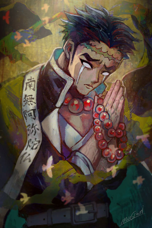 Gyomei Himejima Praying Wallpaper