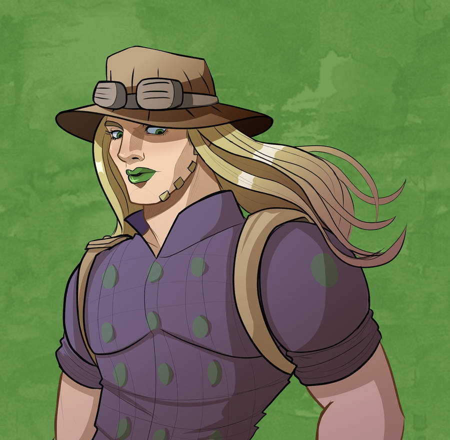 Gyro Zeppeli Cartoon Art Wallpaper