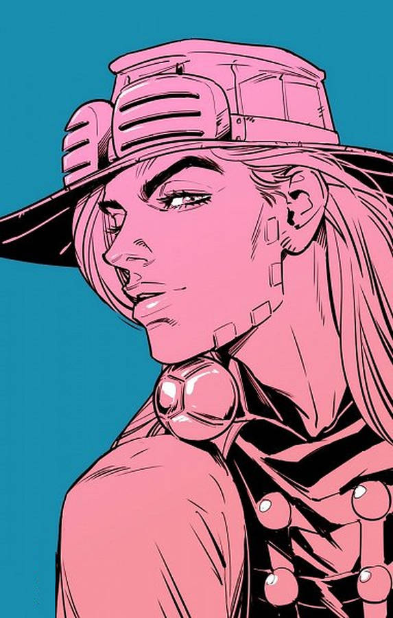 Gyro Zeppeli Pink Artwork Wallpaper