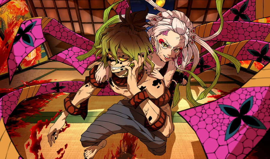 Gyutaro Daki Demon Slayer Artwork Wallpaper