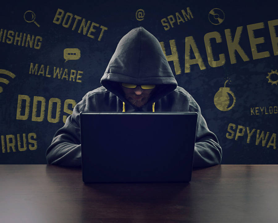 Hacker With Laptop 3d Wallpaper