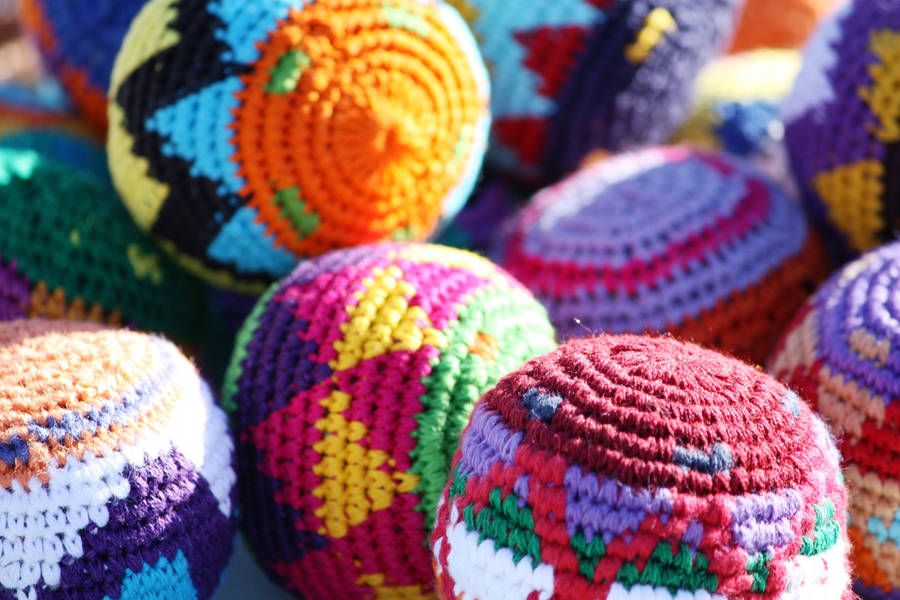 Hacky Sack Crochet Colorful Aesthetic Wallpaper