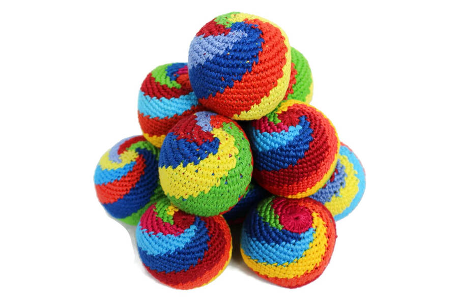 Hacky Sack Crochet Colors Waves Wallpaper