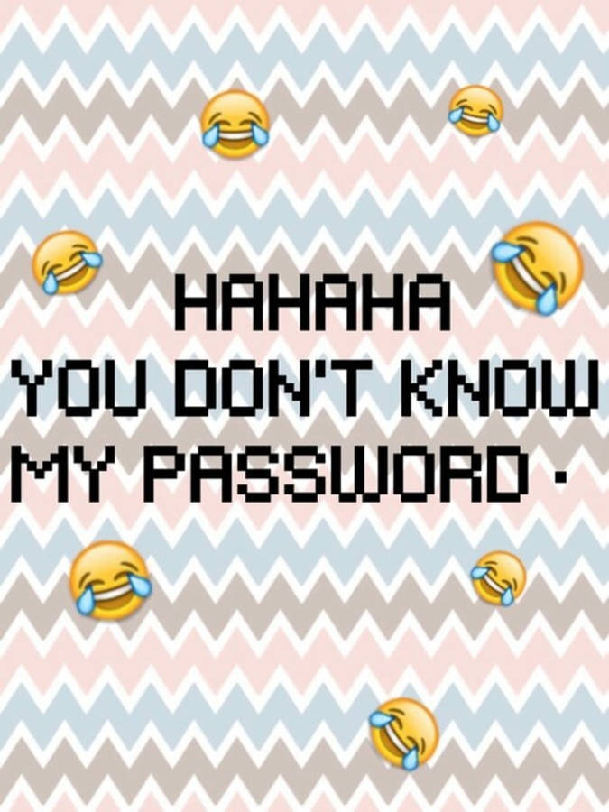 Hahaha You Dont Know My Password 1000 X 1334 Wallpaper