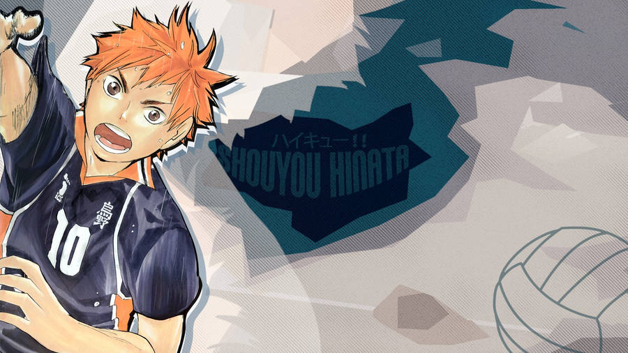 Haikyuu Hinata Grey Wallpaper