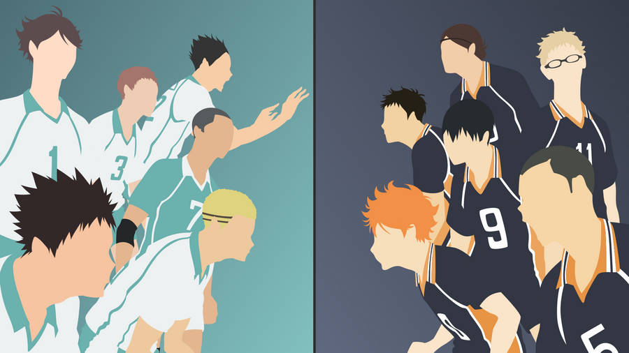 Haikyuu Teams Karasuno Vs Aoba Johsai Wallpaper