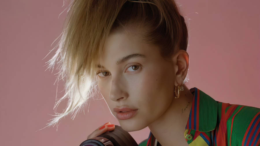 Hailey Bieber Pop Magazine 2021 Wallpaper