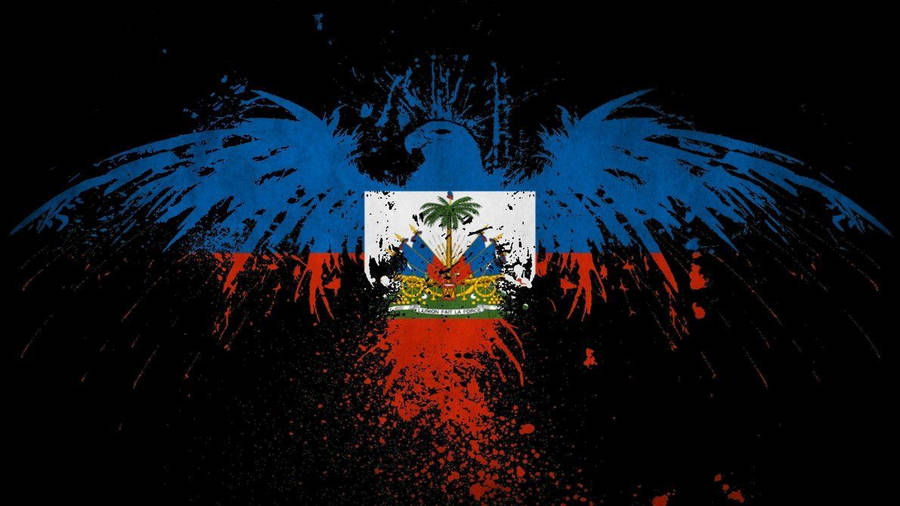 Haiti Flag Art Wallpaper