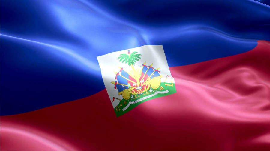 Haiti Flag Cloth Wallpaper