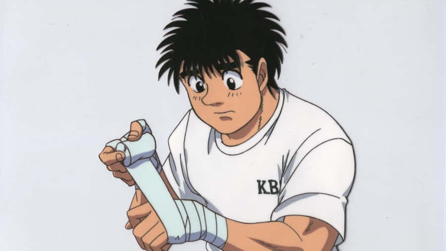 Hajime No Ippo Boxer Wrapping Hands Wallpaper