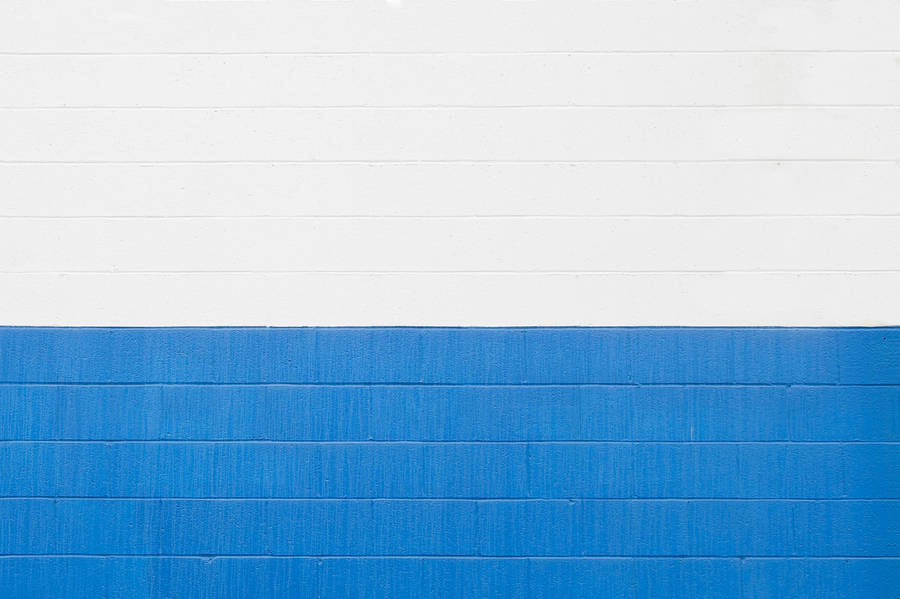 Half Blue And White Brick Wall Wallpaper