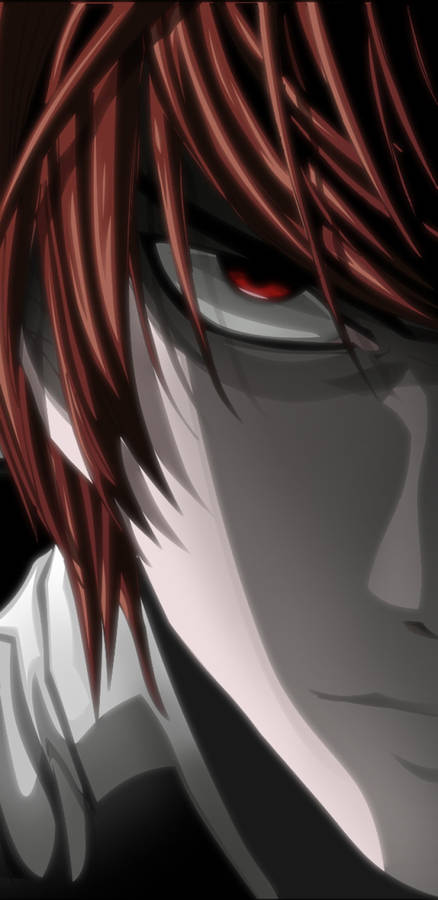 Half-face Of Light Death Note Phone Wallpaper