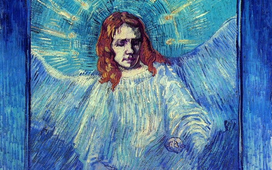 Half-figure Of Angel Rembrandt Wallpaper