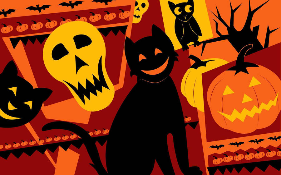 Halloween Doodle Laptop Art Wallpaper