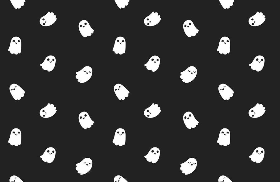 Halloween Ghost Pattern Laptop Art Wallpaper