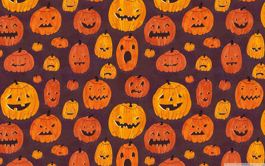 Halloween Pattern Design For Laptop Screens Wallpaper