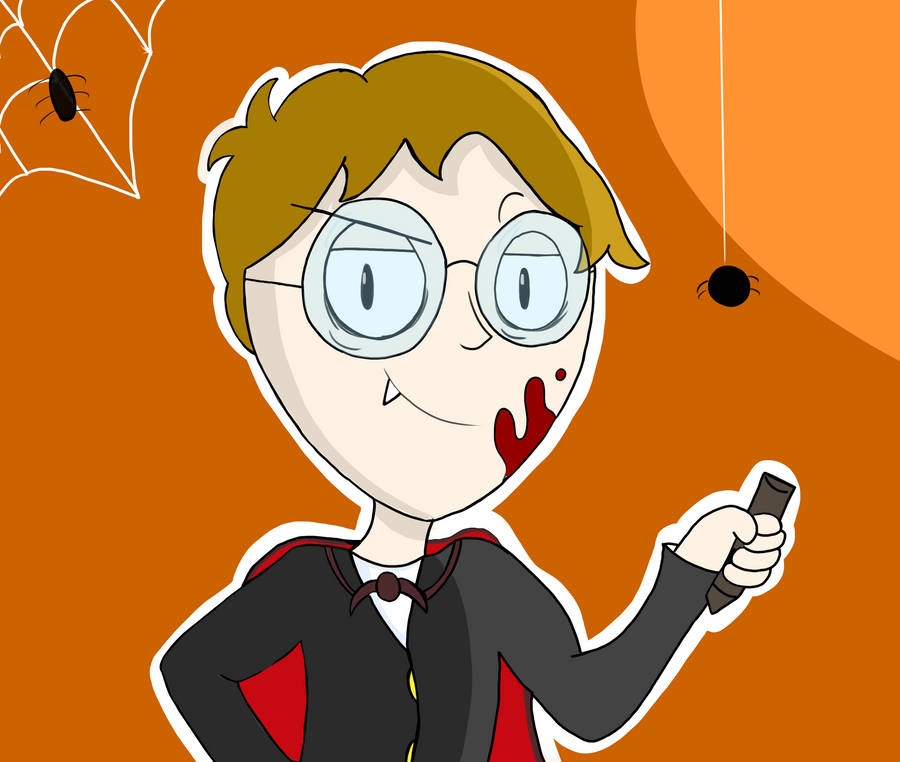 Halloween Pfp Of Bloody Vampire Wallpaper