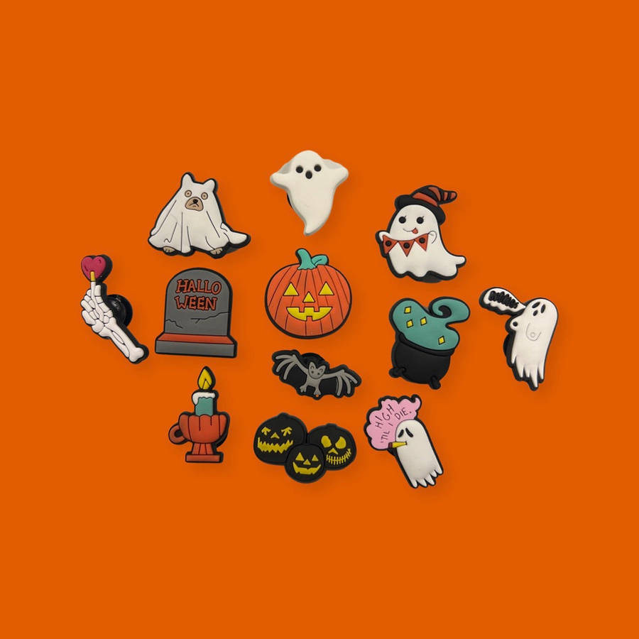 Halloween Pins Set Wallpaper
