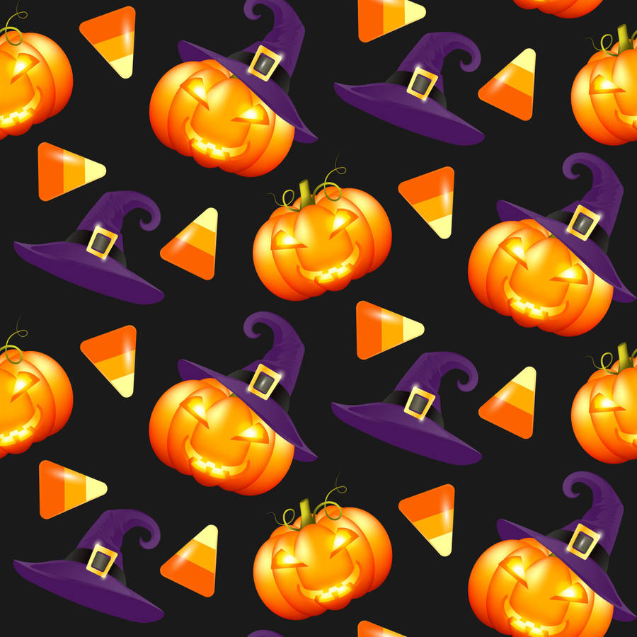 Halloween Pumpkin Witch Wallpaper