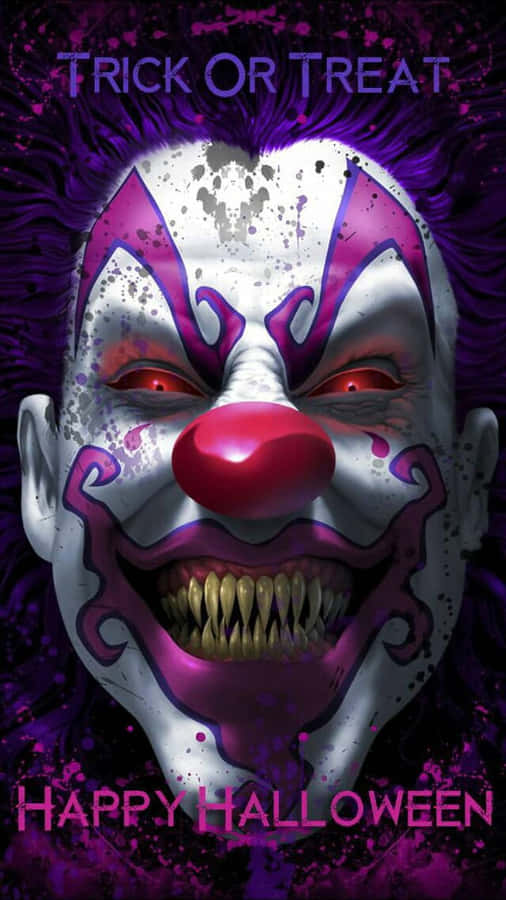 Halloween Scary Clown Greeting Wallpaper