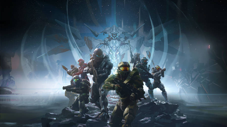 Halo Guardians And Master Chief Wallpaper