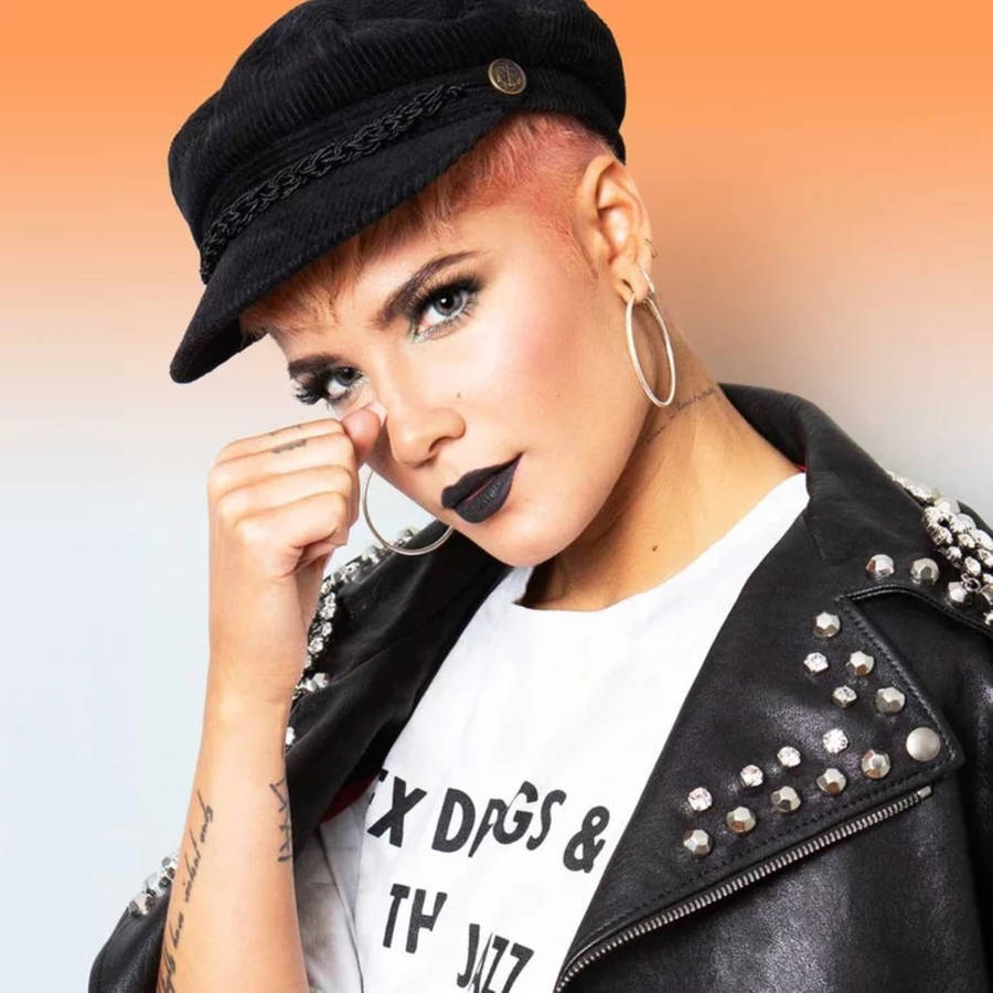 Halsey Wears Black Lipstick Wallpaper