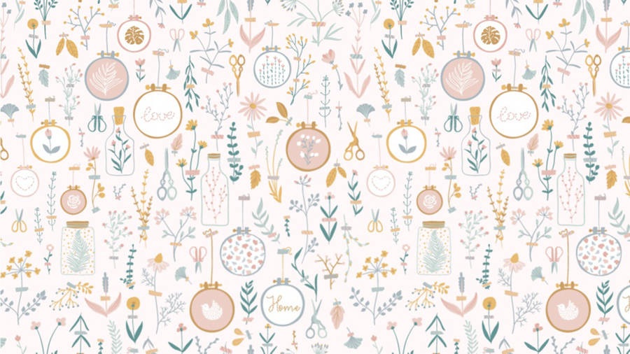 Hand Drawn Aesthetic Pattern Wallpaper