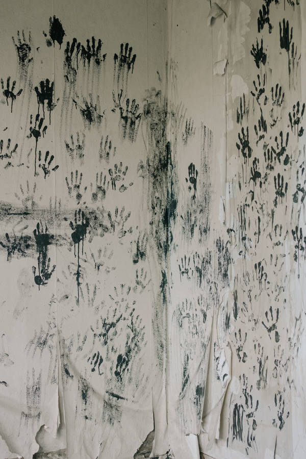 Hand Prints Horror Phone Wallpaper