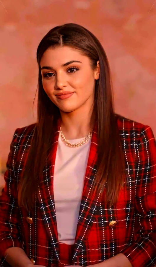 Hande Ercel Smiling Wallpaper